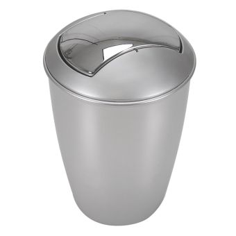 Abfalleimer Spirella Atlanta aus Kunststoff - silber - 5 Liter - Top-Produkte: Wäschekörbe, WC-Deckel, Badezimmerteppiche, Duschvorhänge, Duschbrausen, Badmöbel & mehr - Top-Marken: Kleine Wolke, Wenko, Geberit, Hansgrohe & Co - Fehr Badshop Schweiz