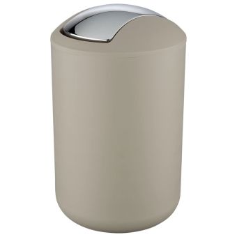 Schwingdeckeleimer Wenko Brasil - taupe, 6.5 Liter - Top-Produkte: Wäschekörbe, Duschvorhänge, WC-Deckel, Seifenspender, Duschbrausen, Badteppiche & mehr - Top-Marken: Spirella, Laufen, Diaqua, Grohe & Co. - Fehr Badshop Schweiz