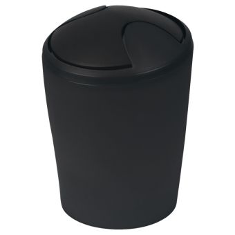 Abfalleimer Spirella Move - black - 5 Liter - Top-Produkte: Wäschekörbe, Duschvorhänge, WC-Deckel, Seifenspender, Duschbrausen, Badezimmerteppiche & mehr - Top-Marken: Spirella, Laufen, Diaqua, Grohe, Geberit , Kleine Wolke & Co. - Fehr Badshop Schweiz