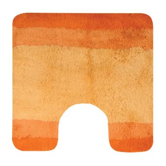 Badteppich mit WC-Ausschnitt Spirella Balance - orange - 55 x 55 cm - Top-Produkte: Wäschekörbe, WC-Deckel, WC-Bürsten, Duschbrausen, Badteppiche & mehr - Top-Marken: Kleine Wolke, Wenko, Hansgrohe, Geberit, Laufen & Co. - Fehr Badshop Schweiz