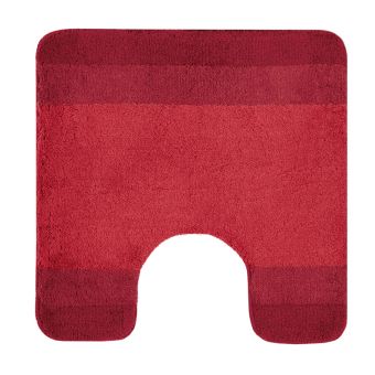 Badteppich mit WC-Ausschnitt Spirella Balance - red - 55 x 55 cm - Top-Produkte: Wäschekörbe, WC-Deckel, WC-Bürsten, Duschbrausen, Badezimmerteppiche & mehr - Top-Marken: Kleine Wolke, Wenko, Hansgrohe, Sanilo, Geberit, Laufen & Co. - Fehr Badshop Schweiz