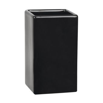 Mundspülbecher Spirella Quadro - black - Top-Produkte: Wäschekörbe, Duschvorhänge, WC-Deckel, Seifenspender, Duschbrausen, Badezimmerteppiche & mehr - Top-Marken: Spirella, Laufen, Diaqua, Hansgrohe, Geberit , Kleine Wolke & Co. - Fehr Badshop Schweiz