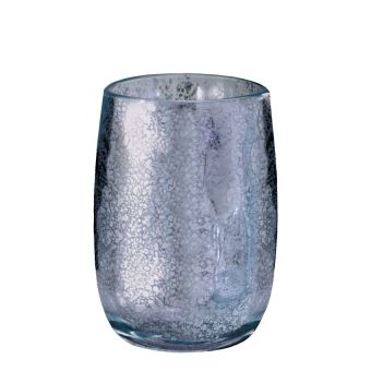 Mundspülbecher Kleine Wolke Mercury in Blau aus Glas mit silbriger Sprenkel-Optik - Fehr Badshop Schweiz