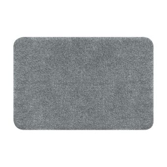 Badteppich Spirella Brizzolo Grau 60x90 cm - flauschiger, melierter Flor, rutschfest und komfortabel für gemütliche Wohlfühlmomente im Badezimmer - Fehr Badshop Schweiz