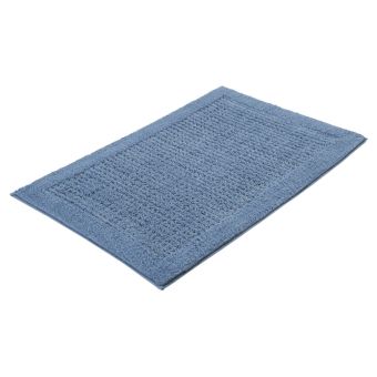 Badteppich Kleine Wolke Net - stahlblau - 60 x 90 cm - Top-Produkte: Wäschekörbe, WC-Deckel, Duschvorhänge, Duschbrausen, Badezimmerteppiche & mehr - Marken: Spirella, Wenko, Hansgrohe, Geberit, Diaqua, Laufen & Co. - Fehr Badshop Schweiz