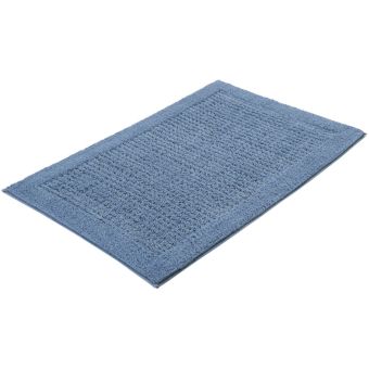 Badteppich Kleine Wolke Net - stahlblau - 80 x 140 cm - Top-Produkte: Wäschekörbe, WC-Deckel, Duschvorhänge, Duschbrausen, Badezimmerteppiche & mehr - Marken: Spirella, Wenko, Hansgrohe, Geberit, Diaqua, Laufen & Co. - Fehr Badshop Schweiz