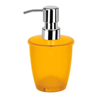 Seifenspender Spirella Toronto - orange - Top-Produkte: Wäschekörbe, WC-Deckel, WC-Bürsten, Duschbrausen, Badezimmerteppiche, Spiegel & mehr - Top-Marken: Kleine Wolke, Sanilo, Wenko, Hansgrohe, Geberit, Diaqua, Laufen & Co. - Fehr Badshop Schweiz