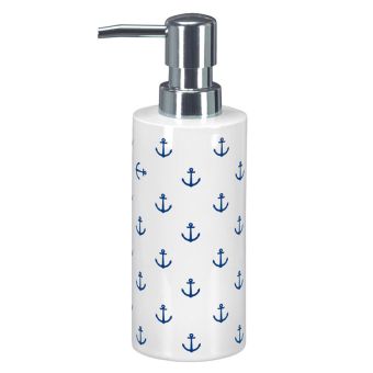 Seifenspender Kleine Wolke Anchor aus Steinzeug - Top-Produkte: Wäschekörbe, Duschvorhänge, WC-Deckel, Seifenspender, Duschbrausen, Badezimmerteppiche & mehr - Top-Marken: Spirella, Laufen, Diaqua, Grohe, Kleine Wolke & Co. - Fehr Badshop Schweiz