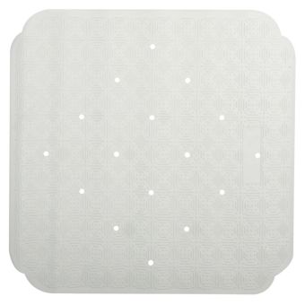 Duschwanneneinlage Spirella Ruby in Weiss - 53x53 cm - aus Natur-Kautschuk mit Saugnäpfen rutschfest für Duschwanne - Fehr Badshop Schweiz