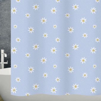 Diaqua Duschvorhang Edelweiss - 180 x 200 cm - Top-Produkte: Wäschekörbe, WC-Deckel, Duschvorhänge, Duschbrausen, Badezimmerteppiche & mehr - Marken: Spirella, Kleine Wolke, Grohe, Geberit, Diaqua, Laufen & Co. - Fehr Badshop Schweiz - Jetzt bestellen!