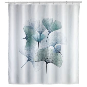 Wenko Duschvorhang Ginkgo - Anti-Schimmel-Effekt - 180 x 200 cm - Top-Produkte: Wäschekörbe, WC-Deckel, WC-Bürsten, Duschbrausen & mehr - Top-Marken: Spirella, Sanilo, Kleine Wolke, Hansgrohe, Geberit, Diaqua, Laufen & Co. - Fehr Badshop Schweiz