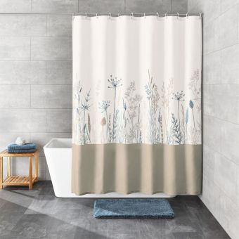 Kleine Wolke Duschvorhang Savannah - 180 x 200 cm - Top-Produkte: Wäschekörbe, WC-Deckel, Duschvorhänge, Duschbrausen, Badezimmerteppiche & mehr - Marken: Spirella, Kleine Wolke, Grohe, Geberit, Diaqua, Laufen & Co. - Fehr Badshop Schweiz