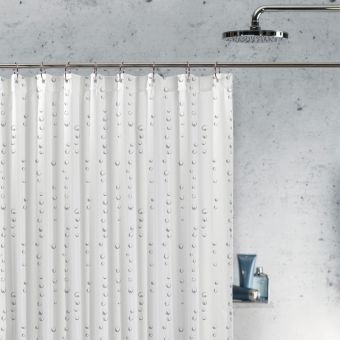 Spirella Duschvorhang Wet mit dezentem Wassertropfen-Muster und Perleffekt - 180 x 200 cm - für Dusche und Badewanne - Fehr Badshop Schweiz