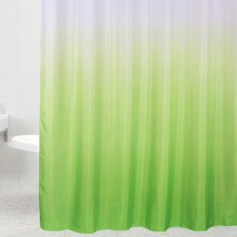 Textil-Duschvorhang Sanilo Magic Green - Anti-Schimmel-Effekt - 180 x 200 cm - Top-Produkte: Wäschekörbe, WC-Deckel, Duschvorhänge, Duschbrausen, Badteppiche & mehr - Marken: Kleine Wolke, Hansgrohe, Geberit, Laufen, Spirella & Co - Fehr Badshop Schweiz