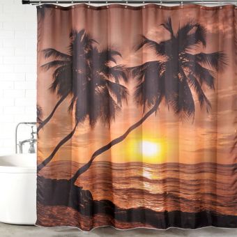 Textil-Duschvorhang Sanilo Summer - Anti-Schimmel-Effekt - 180 x 200 cm - Top-Produkte: Wäschekörbe, WC-Deckel, Duschvorhänge, Duschbrausen, Badteppiche & mehr - Marken: Kleine Wolke, Hansgrohe, Geberit, Laufen, Spirella & Co - Fehr Badshop Schweiz