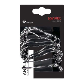 Duschvorhang-Ring Spirella Anello in Chrom - Set zu 12 Stück - für alle gängigen Duschvorhänge und Vorhangstangen - Fehr Badshop Schweiz