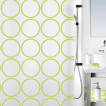 Plastik-Duschvorhang Spirella Ando - 180 x 200 cm - Top-Produkte: Wäschekörbe, WC-Deckel, WC-Bürsten, Duschbrausen, Badezimmerteppiche & mehr - Top-Marken: Kleine Wolke, Wenko, Hansgrohe, Sanilo, Geberit, Laufen & Co. - Fehr Badshop Schweiz