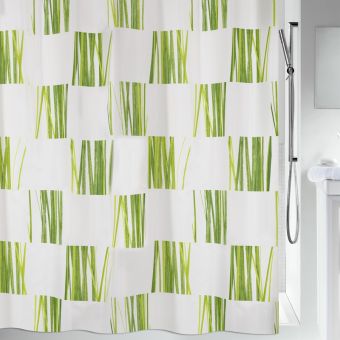 Textil-Duschvorhang Spirella Seagrass - 180 x 200 cm - Top-Produkte: Wäschekörbe, WC-Deckel, Duschbrausen, Duschvorhänge, Badteppiche, Kosmetikspiegel & mehr - Marken: Spirella, Wenko, Laufen, Geberit, Sanilo, Diaqua, Neoperl & Co. - Fehr Badshop Schweiz
