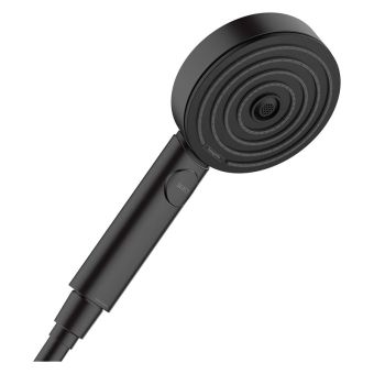 Hansgrohe Handbrause Pulsify Select Activation 105 - schwarz matt - Top-Produkte: Wäschekörbe, WC-Deckel, Duschvorhänge, Duschbrausen, Badteppiche & mehr - Marken: Spirella, Kleine Wolke, Grohe, Geberit, Laufen & Co. - Fehr Badshop Schweiz