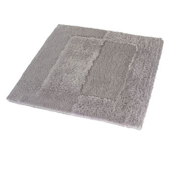 Badteppich Kleine Wolke Eco Living Havanna, mit Wendeoptik - silbergrau - 55 x 65 cm - Top-Produkte: Wäschekörbe, WC-Deckel, Duschvorhänge, Duschbrausen & mehr - Marken: Spirella, Sanilo, Wenko, Hansgrohe, Geberit & Co. - Fehr Badshop Schweiz