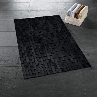 Holzmatte Kleine Wolke Palito schwarz - Top-Produkte: Wäschekörbe, Duschvorhänge, WC-Deckel, Seifenspender, Duschbrausen, Badezimmerteppiche & mehr - Top-Marken: Spirella, Laufen, Diaqua, Grohe, Kleine Wolke & Co. - Fehr Badshop Schweiz