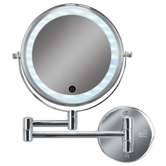 LED-Kosmetikspiegel Kleine Wolke Lumi Mirror mit beweglichem Gelenkarm, 7-fache Vergrösserung, aus Metall & Glas - Top-Produkte: Wäschekörbe, Duschvorhänge, WC-Deckel & mehr - Top-Marken: Spirella, Laufen, Diaqua & Co. - Fehr Badshop Schweiz