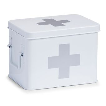 Medizin-Box Zeller Present aus Metall - weiss - Top-Produkte: Wäschekörbe, WC-Deckel, WC-Bürsten, Badezimmerteppiche, Duschvorhänge, Duschbrausen & mehr - Top-Marken: Kleine Wolke, Möve, Wenko, Spirella, Hansgrohe, Laufen & Co. - Fehr Badshop Schweiz