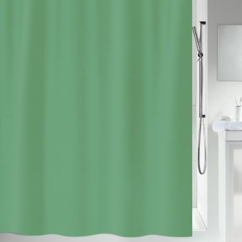 Spirella Duschvorhang Primo - green - 240 x 200 cm - Top-Produkte: Wäschekörbe, Duschvorhänge, WC-Deckel, Seifenspender, Duschbrausen & mehr - Top-Marken: Spirella, Laufen, Diaqua, Grohe, Kleine Wolke & Co. - Fehr Badshop Schweiz
