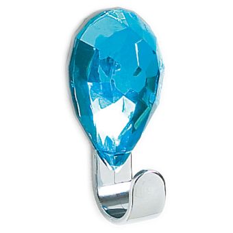 Klebehaken Spirella Jewel - blau - Top-Produkte: Wäschekörbe, WC-Deckel, WC-Bürsten, Duschbrausen, Duschvorhänge, Badezimmerteppiche & mehr - Top-Marken: Kleine Wolke, Wenko, Hansgrohe, Sanilo, Geberit, Laufen & Co. - Fehr Badshop Schweiz