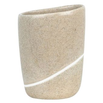 Mundspülbecher Spirella Etna - sand - Top-Produkte: Wäschekörbe, Duschvorhänge, WC-Deckel, Seifenspender, Duschbrausen & mehr - Top-Marken: Spirella, Laufen, Diaqua, Grohe & Co. - Fehr Badshop Schweiz