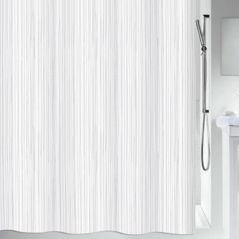 Textil-Duschvorhang Spirella Raya - white - 180 x 200 cm - Top-Produkte: Wäschekörbe, Duschvorhänge, WC-Deckel, Seifenspender, Duschbrausen & mehr - Top-Marken: Spirella, Laufen, Diaqua, Grohe & Co. - Fehr Badshop Schweiz