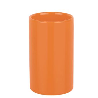 Mundspülbecher Spirella Tube - orange - Top-Produkte: Wäschekörbe, Duschvorhänge, WC-Deckel, Seifenspender, Duschbrausen, Badezimmerteppiche & mehr - Top-Marken: Spirella, Laufen, Diaqua, Grohe, Geberit , Kleine Wolke & Co. - Fehr Badshop Schweiz