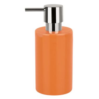 Seifenspender Spirella Tube - orange - Top-Produkte: Wäschekörbe, Duschvorhänge, WC-Deckel, Seifenspender, Duschbrausen, Badezimmerteppiche & mehr - Top-Marken: Spirella, Laufen, Diaqua, Grohe, Geberit , Kleine Wolke & Co. - Fehr Badshop Schweiz