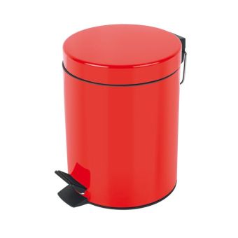 Treteimer Spirella Sydney - red - 5 Liter - Top-Produkte: Wäschekörbe, Duschvorhänge, WC-Deckel, Seifenspender, Duschbrausen, Badezimmerteppiche & mehr - Top-Marken: Spirella, Laufen, Diaqua, Hansgrohe, Geberit , Kleine Wolke & Co. - Fehr Badshop Schweiz