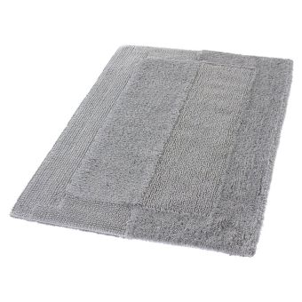 Badteppich Kleine Wolke Eco Living Havanna, mit Wendeoptik - silbergrau - 85 x 150 cm - Top-Produkte: Wäschekörbe, WC-Deckel, Duschvorhänge, Duschbrausen & mehr - Marken: Spirella, Sanilo, Wenko, Hansgrohe, Geberit & Co. - Fehr Badshop Schweiz