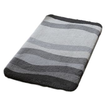 Badteppich Kleine Wolke Miami - schiefer - 65 x 115 cm - Top-Produkte: Wäschekörbe, WC-Deckel, Duschbrausen, Duschvorhänge, Badezimmerteppiche, Kosmetikspiegel & mehr - Marken: Spirella, Wenko, Laufen, Geberit, Neoperl & Co. - Fehr Badshop Schweiz