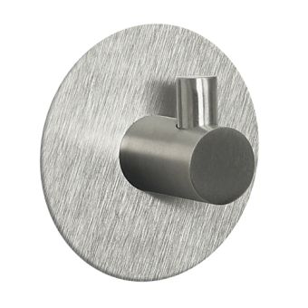 Klebehaken Spirella Meti-Round, Edelstahl gebürstet - Top-Produkte: Wäschekörbe, Duschvorhänge, WC-Deckel, Seifenspender, Duschbrausen, Badezimmerteppiche & mehr - Top-Marken: Spirella, Laufen, Diaqua, Grohe, Kleine Wolke & Co. - Fehr Badshop Schweiz