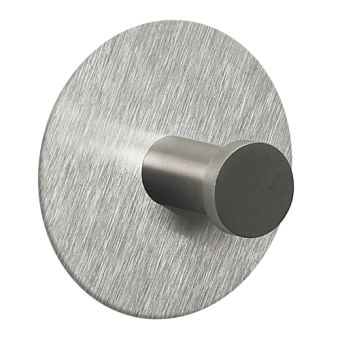 Klebehaken Spirella Punt-Round aus Edelstahl gebürstet - Top-Produkte: Wäschekörbe, Duschvorhänge, WC-Deckel, Seifenspender, Duschbrausen, Badezimmerteppiche & mehr - Top-Marken: Spirella, Laufen, Diaqua, Grohe, Kleine Wolke & Co. - Fehr Badshop Schweiz