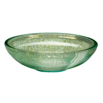 Seifenschale Kleine Wolke Mercury in Grün aus Glas mit Sprenkel-Optik - Fehr Badshop Schwe