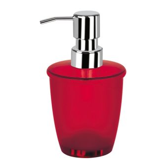 Seifenspender Spirella Toronto - red - Top-Produkte: Wäschekörbe, WC-Deckel, WC-Bürsten, Duschbrausen, Badezimmerteppiche, Spiegel & mehr - Top-Marken: Kleine Wolke, Sanilo, Wenko, Hansgrohe, Geberit, Diaqua, Laufen & Co. - Fehr Badshop Schweiz