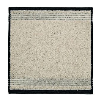 Seiftuch Möve Eden mit Biesenbordüre - nature/black - 30 x 30 cm - Top-Produkte: Wäschekörbe, WC-Deckel, WC-Bürsten, Badteppiche, Duschbrausen, Badmöbel & mehr - Top-Marken: Kleine Wolke, Wenko, Geberit, Hansgrohe, Laufen & Co - Fehr Badshop Schweiz