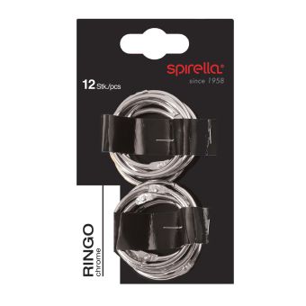 Duschvorhang-Ring Spirella Ringo in Chrom - Set zu 12 Stück - für alle gängigen Duschvorhänge und Vorhangstangen - Fehr Badshop Schweiz