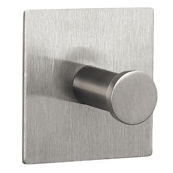 Klebehaken Spirella Punt-Square aus Edelstahl gebürstet - Top-Produkte: Wäschekörbe, Duschvorhänge, WC-Deckel, Duschbrausen, Badezimmerteppiche & mehr - Top-Marken: Spirella, Laufen, Diaqua, Grohe, Geberit , Kleine Wolke & Co. - Fehr Badshop Schweiz