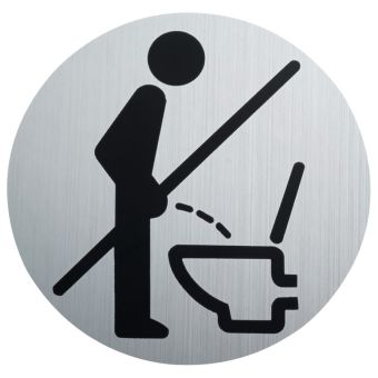 Türschild Diaqua Stehen verboten - matt gebürstet - Top-Produkte: Wäschekörbe, Duschvorhänge, WC-Deckel, Seifenspender, Duschbrausen, Badezimmerteppiche & mehr - Top-Marken: Spirella, Laufen, Diaqua, Grohe, Kleine Wolke & Co. - Fehr Badshop Schweiz