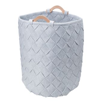 Wäschesammler Diaqua Trezza aus Stoff und mit Holzgriffen - Top-Produkte: Wäschekörbe, Duschvorhänge, WC-Deckel, Duschbrausen, Badezimmerteppiche & mehr - Top-Marken: Spirella, Laufen, Diaqua, Grohe, Geberit , Kleine Wolke & Co. - Fehr Badshop Schweiz