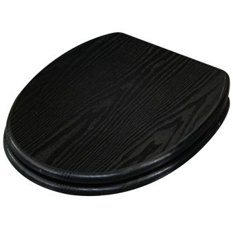 WC-Sitz Sanilo Black Wood elegante Holzoptik in Schwarz - mit Absenkautomatik - Fehr Badshop Schweiz