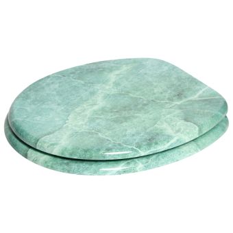 WC-Sitz Sanilo Marmor Grün aus Holzfaserplatten (MDF), mit Absenkautomatik - Top-Produkte: Wäschekörbe, Duschvorhänge, WC-Deckel, Seifenspender, Duschbrausen, Badteppiche & mehr - Top-Marken: Spirella, Laufen, Diaqua, Grohe & Co. - Fehr Badshop Schweiz