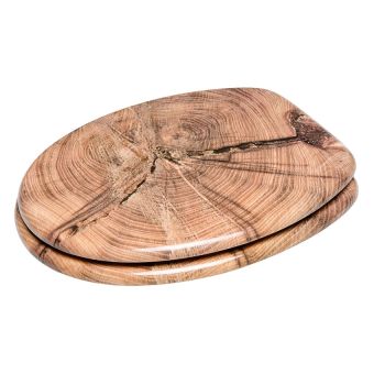 WC-Sitz Sanilo Old Tree aus Holzfaserplatten (MDF), mit Absenkautomatik - Top-Produkte: Wäschekörbe, Duschvorhänge, WC-Deckel, Seifenspender, Duschbrausen, Badteppiche & mehr - Top-Marken: Spirella, Laufen, Diaqua, Grohe & Co. - Fehr Badshop Schweiz