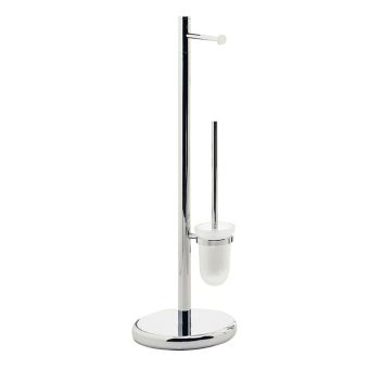 Stand WC-Garnitur Diaqua Tracy aus Metall und satiniertem Glas - Top-Produkte: Wäschekörbe, Duschvorhänge, WC-Deckel, Seifenspender, Duschbrausen, Badteppiche & mehr - Top-Marken: Spirella, Laufen, Diaqua, Grohe, Kleine Wolke & Co. - Fehr Badshop Schweiz