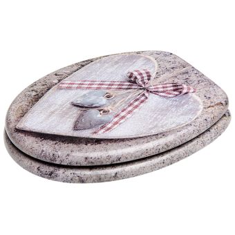 WC-Sitz Sanilo Bavaria aus Holzfaserplatten (MDF), mit Absenkautomatik - Top-Produkte: Wäschekörbe, Duschvorhänge, WC-Deckel, Seifenspender, Duschbrausen, Badteppiche & mehr - Top-Marken: Spirella, Laufen, Diaqua, Grohe & Co. - Fehr Badshop Schweiz